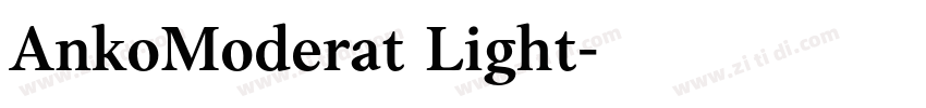 AnkoModerat Light字体转换